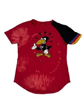 VIE + RICHE PARIS T SHIRT MEN'S SIZE Large Red Black Tie Dye Paris Y2K Hip Hop